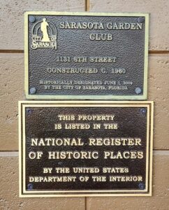 Sarasota Garden Club Dedication Markers